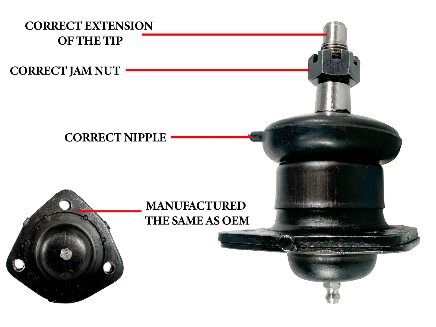 1955-1982 GM Upper Ball Joint, BJ1018 replaces OE# 9762018