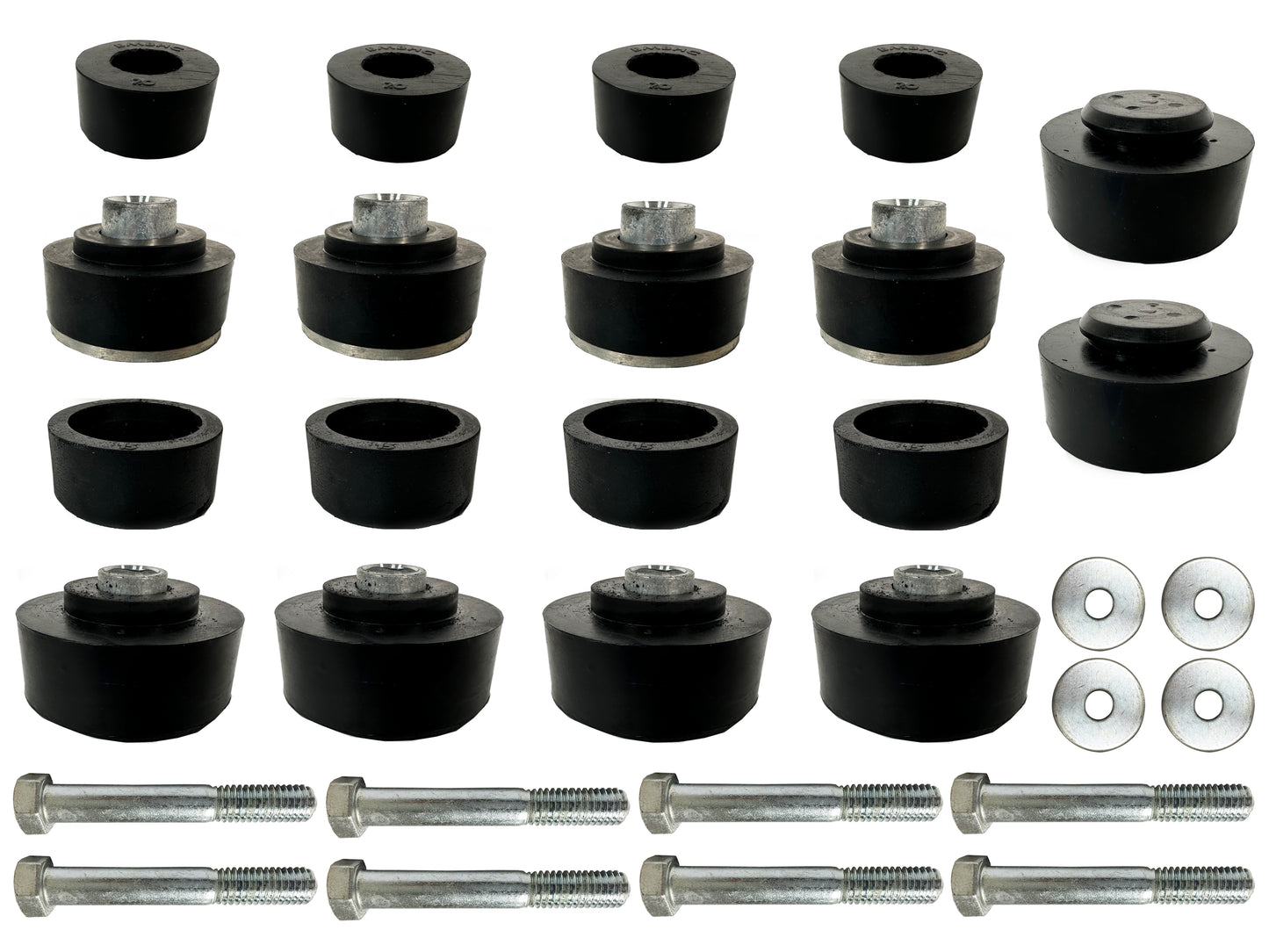 1967-1968 Full Size Chevy Hardtop/Sedan Body Mount Kit, BM1005KIT