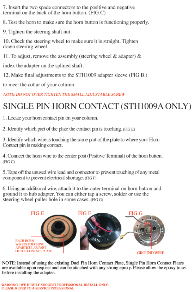 Ford S6 Steering Wheel Instructions