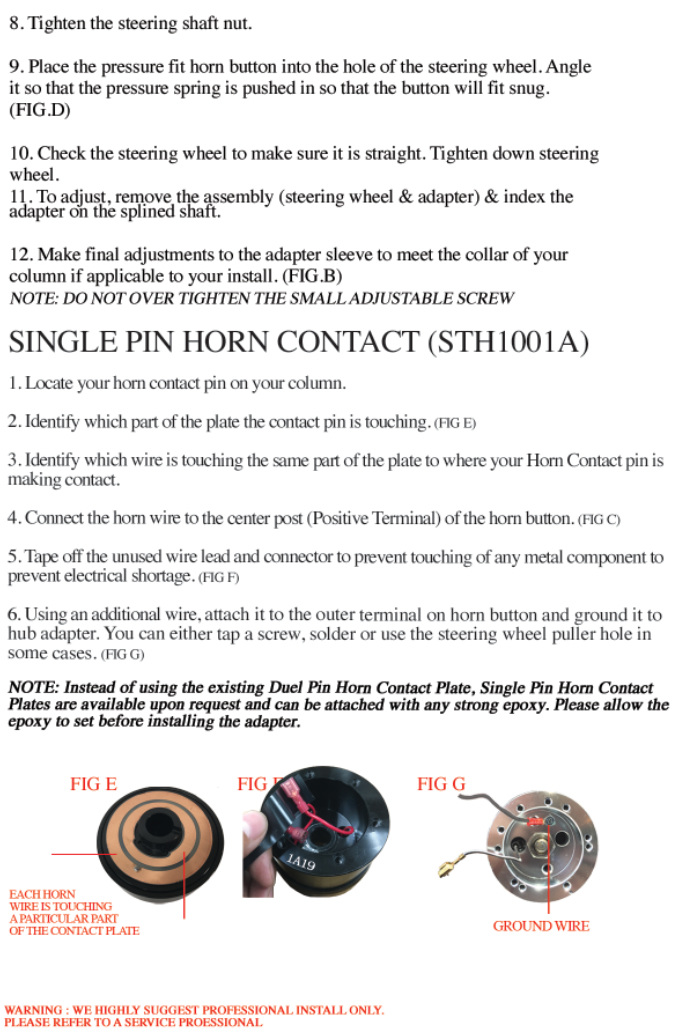 Ford S9 Steering Wheel Instructions