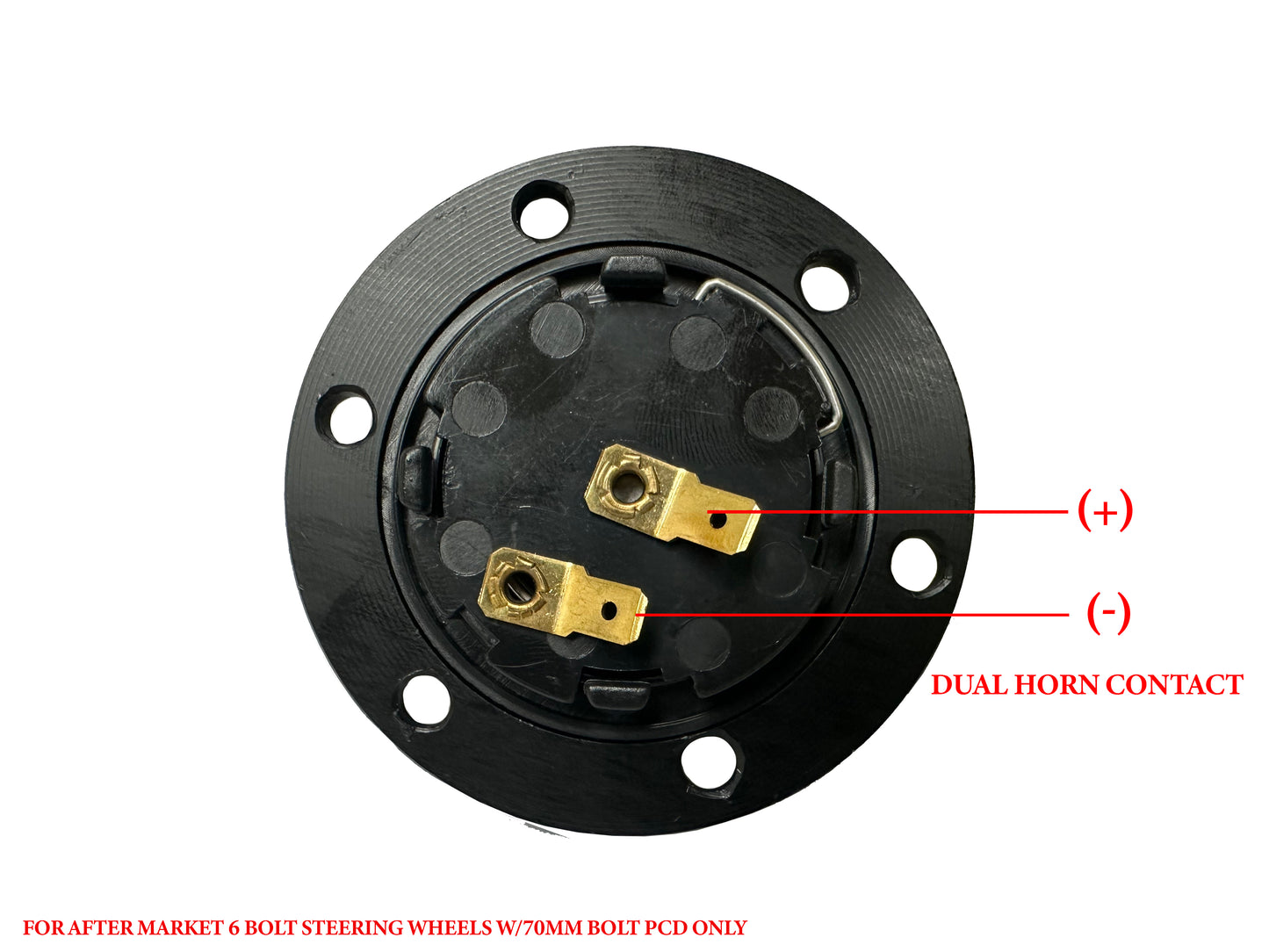 VSW S6 Chrome Horn Button with Red VSW Emblem