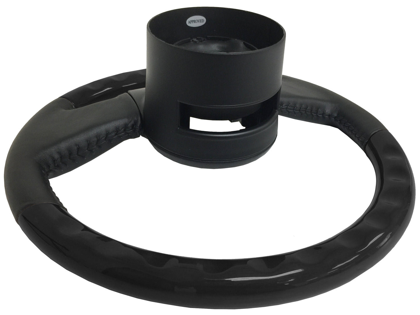 1984-1989 C4 Corvette Leather/Black Ash Steering Wheel, ST1030BW replaces 9768988 / 17983971