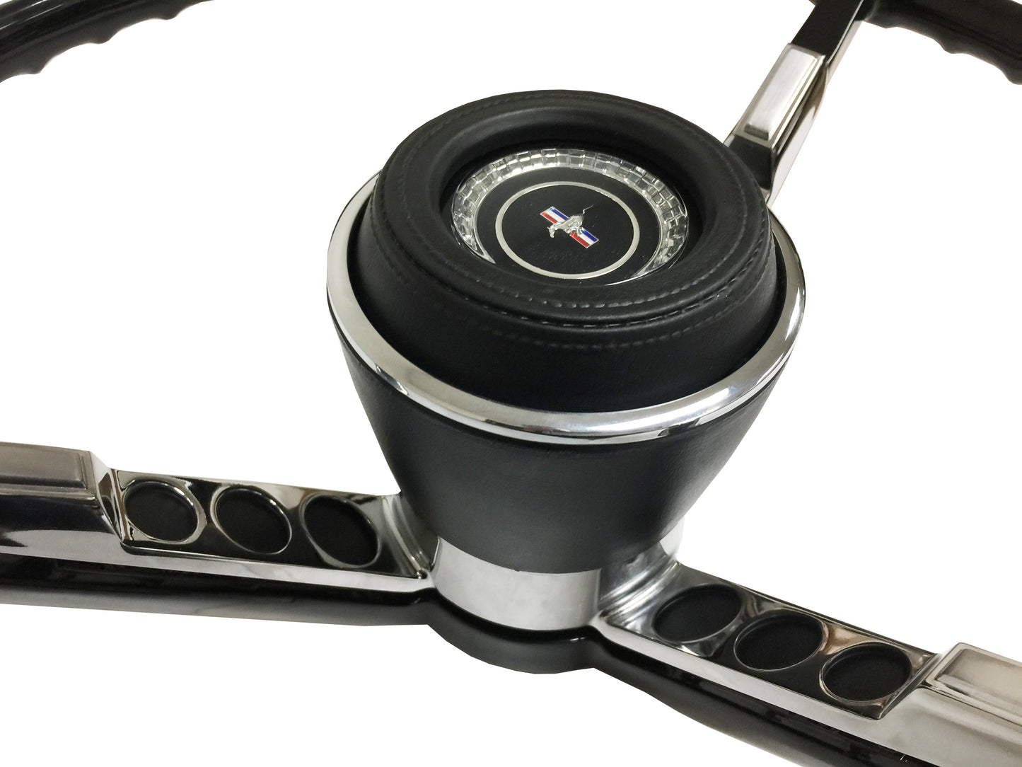 1967 Ford Mustang Reproduction Black Steering Wheel Kit. ST3035BLK-KIT