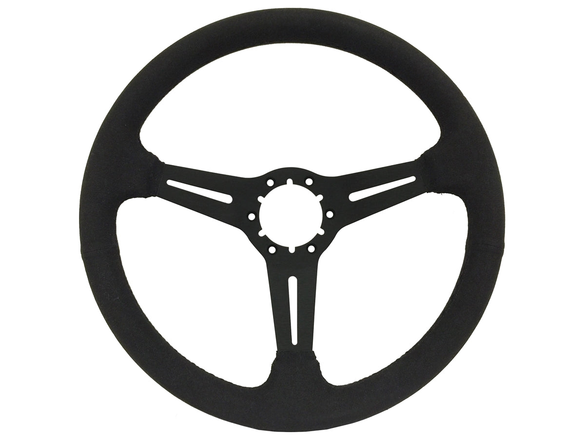 Auto Pro USA Black suede Steering Wheel 6 bolt