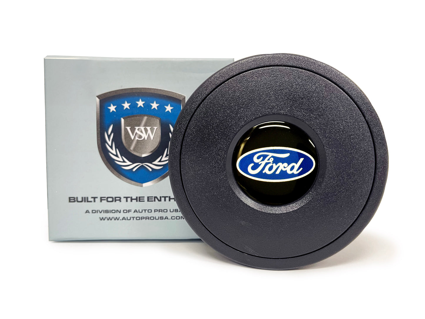 Ford 15" Walnut Wood Steering Wheel 9-Bolt, Billet Aluminum
