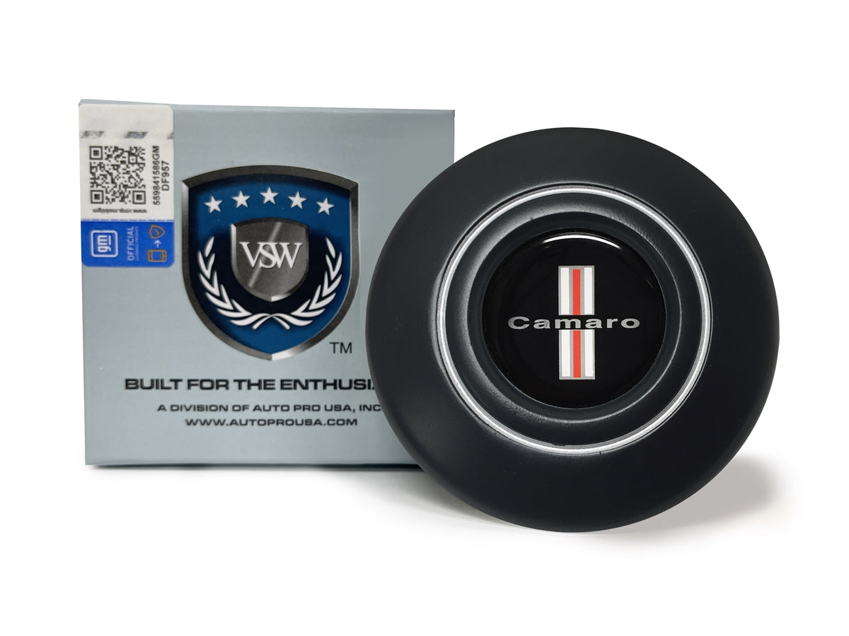 VSW OE Series Camaro Tri-Bar Black Steering Wheel Horn Cap