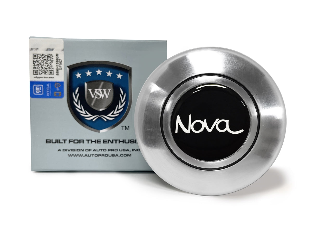 VSW OE Series 1966-72 Nova Silver Steering Wheel Horn Cap