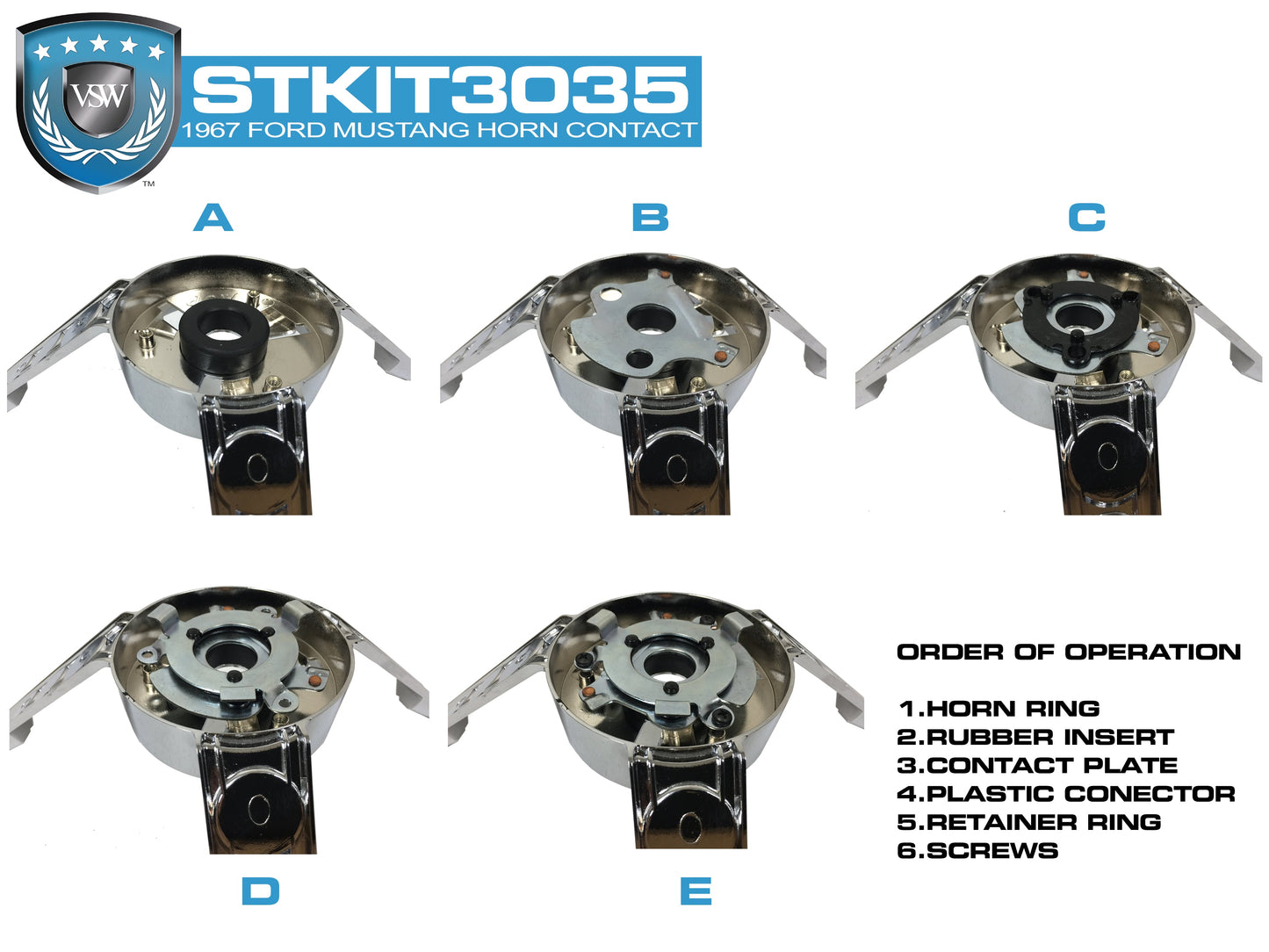 1967 Ford Mustang Horn Contact Diagram