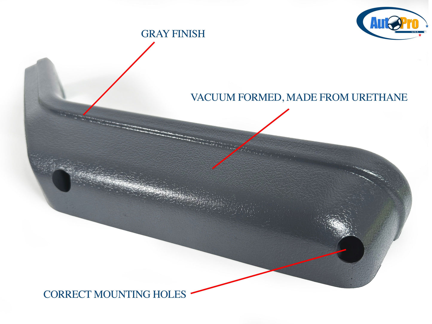 1979-1986 Ford Mustang Grey Arm Rest Pad, Pair, AR7986GRY