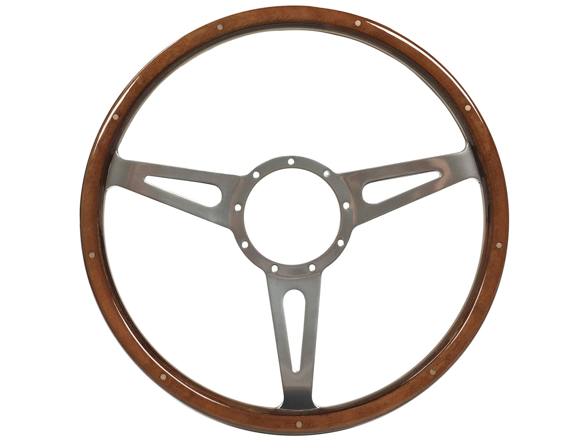 VSW S9 Classic Wood Riveted Steering Wheel