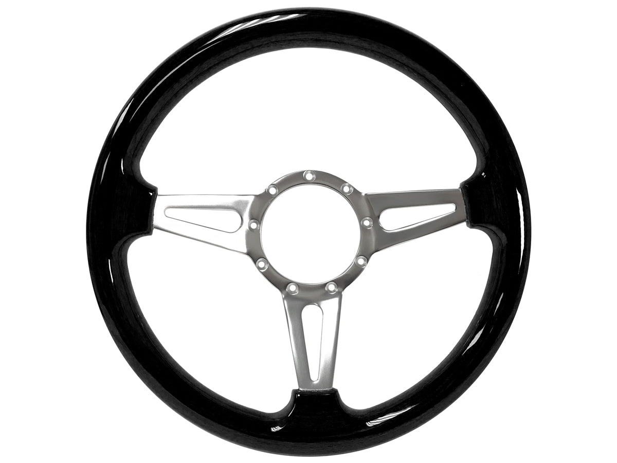 S9 Black Ash Wood, Slotted 3 Spoke Center
