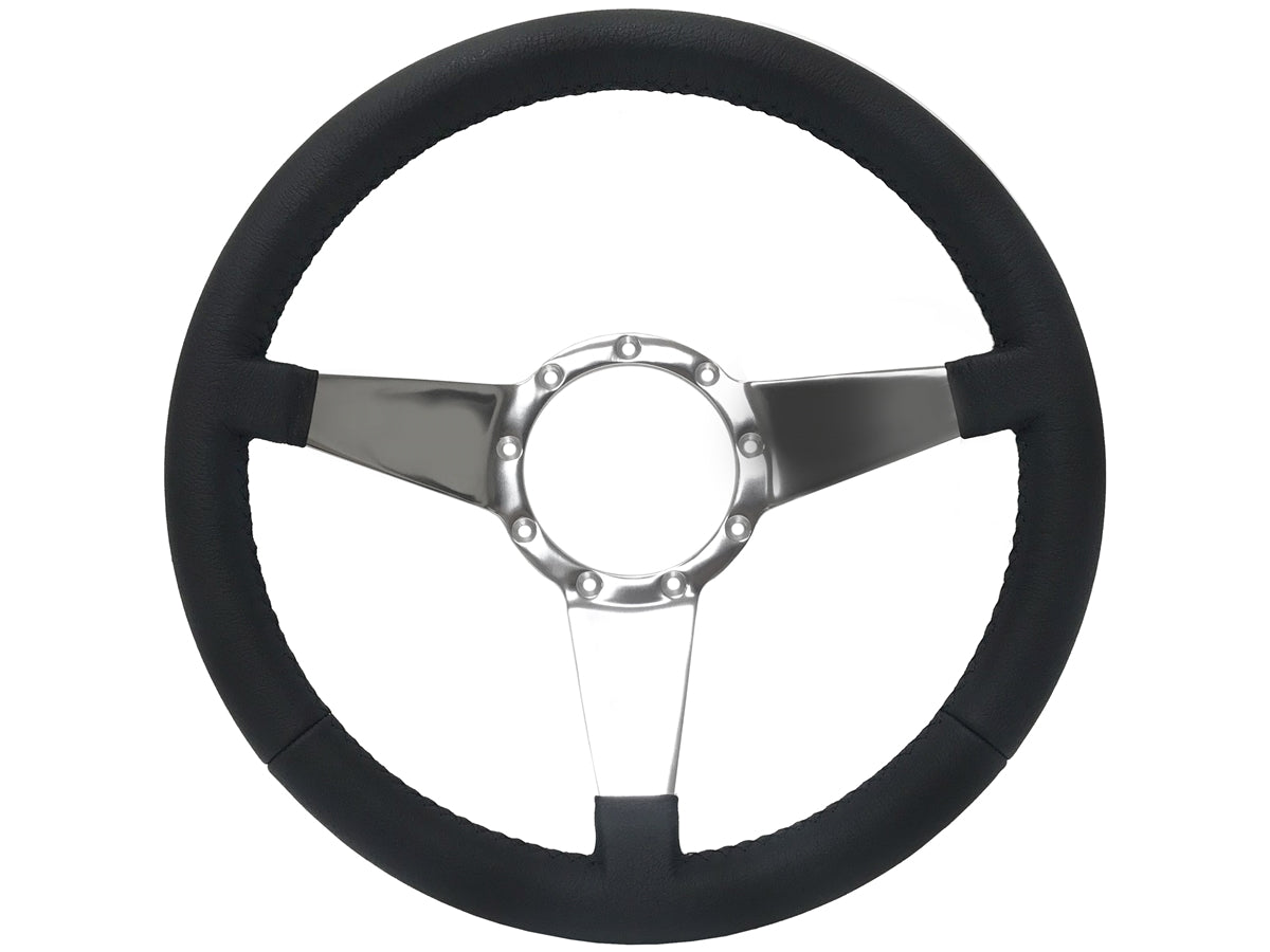 S9 Premium Leather Solid 3-Spoke Center, ST3087