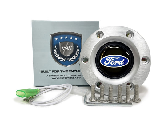 Ford Blue Oval Brushed Horn Button S6 6 Bolt