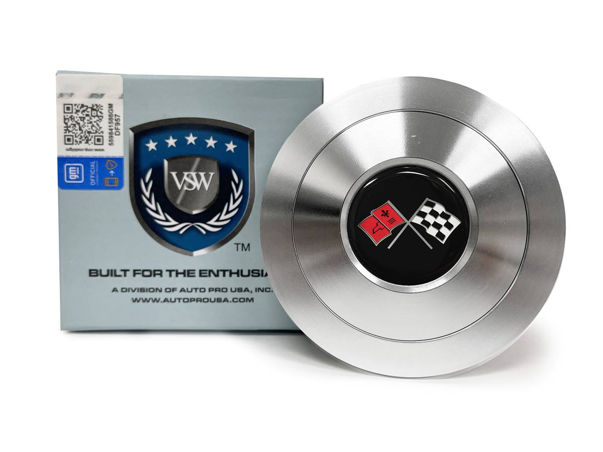 S9 Premium Horn Button with Cross Flags Emblem