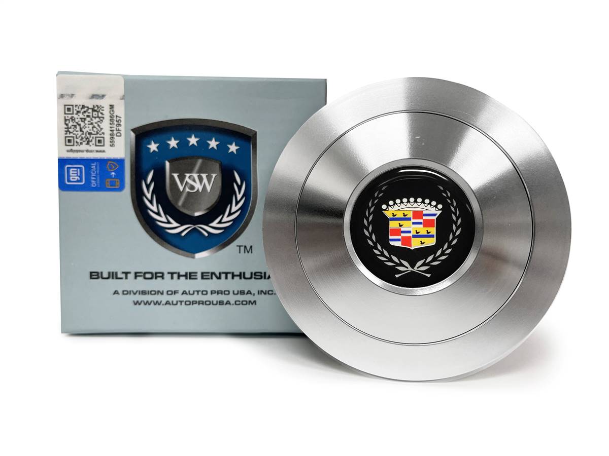 S9 Premium Horn Button Cadillac Crest & Wreath