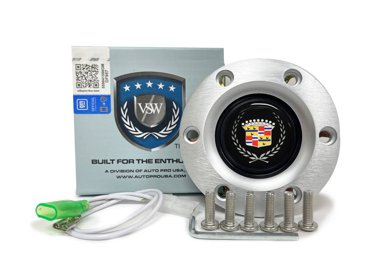 S6 Brushed Horn Button Cadillac Emblem