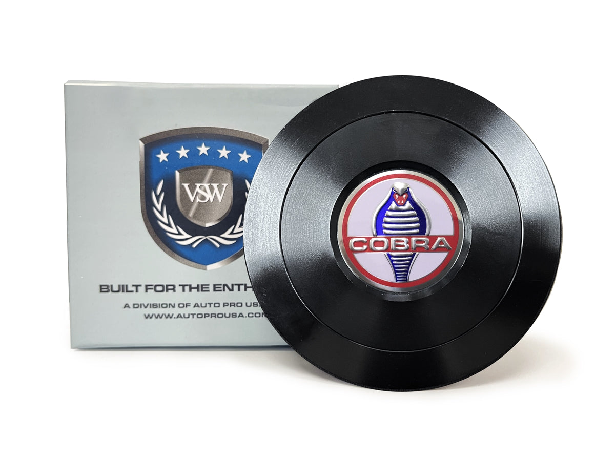 VSW S9 Premium Black Horn Button Shelby Cobra 1048