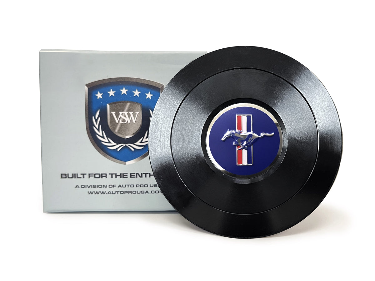 S9 Premium Horn Button Ford Mustang Blue Emb