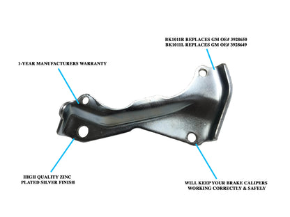 1968-1982 C3 Corvette Left Caliper Mounting Bracket, BK1011L replaces OE# 3928649