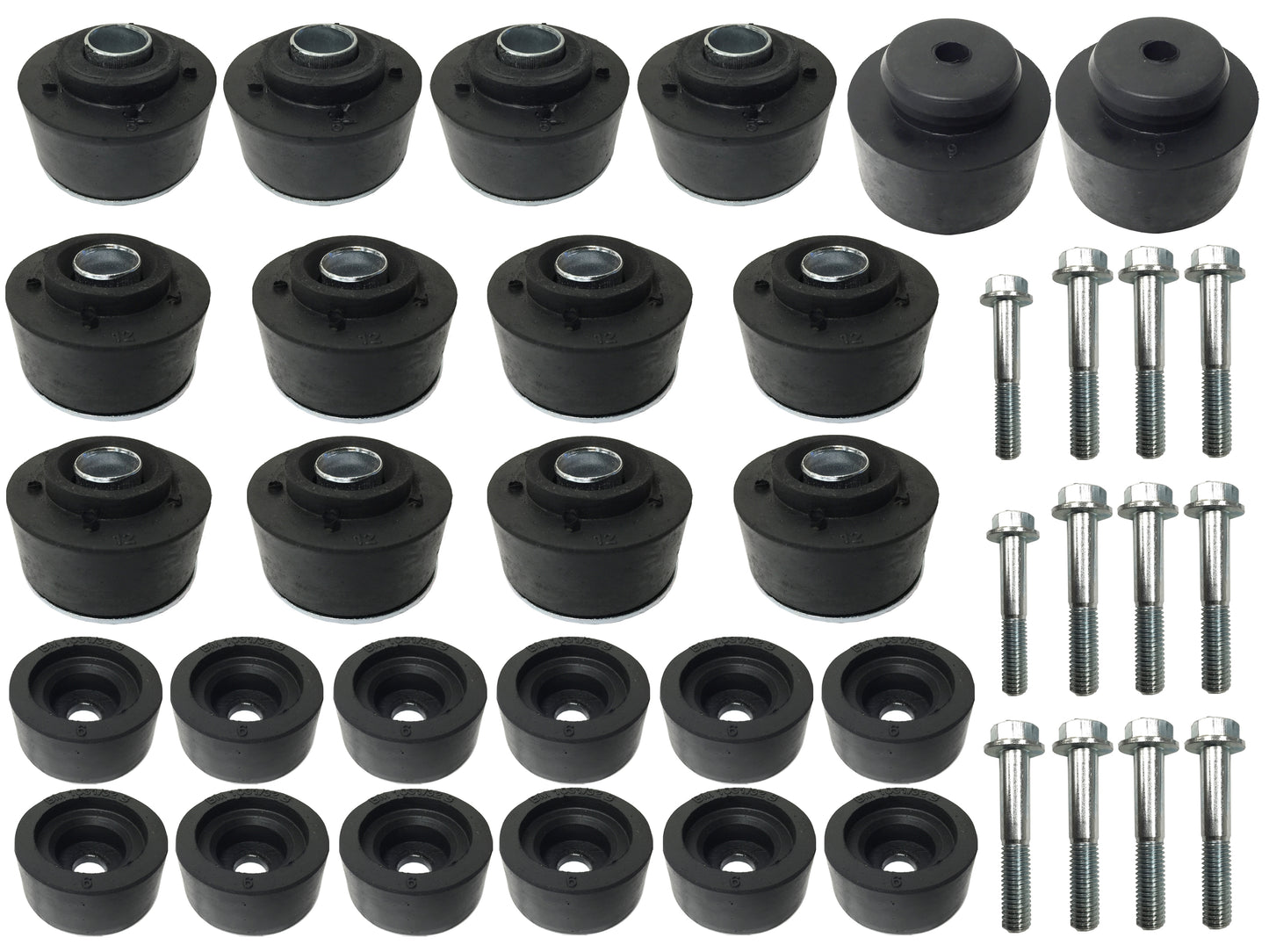 1977-1990 Chevy Impala / Caprice Body Mount Bushing & Hardware, BM1034KIT