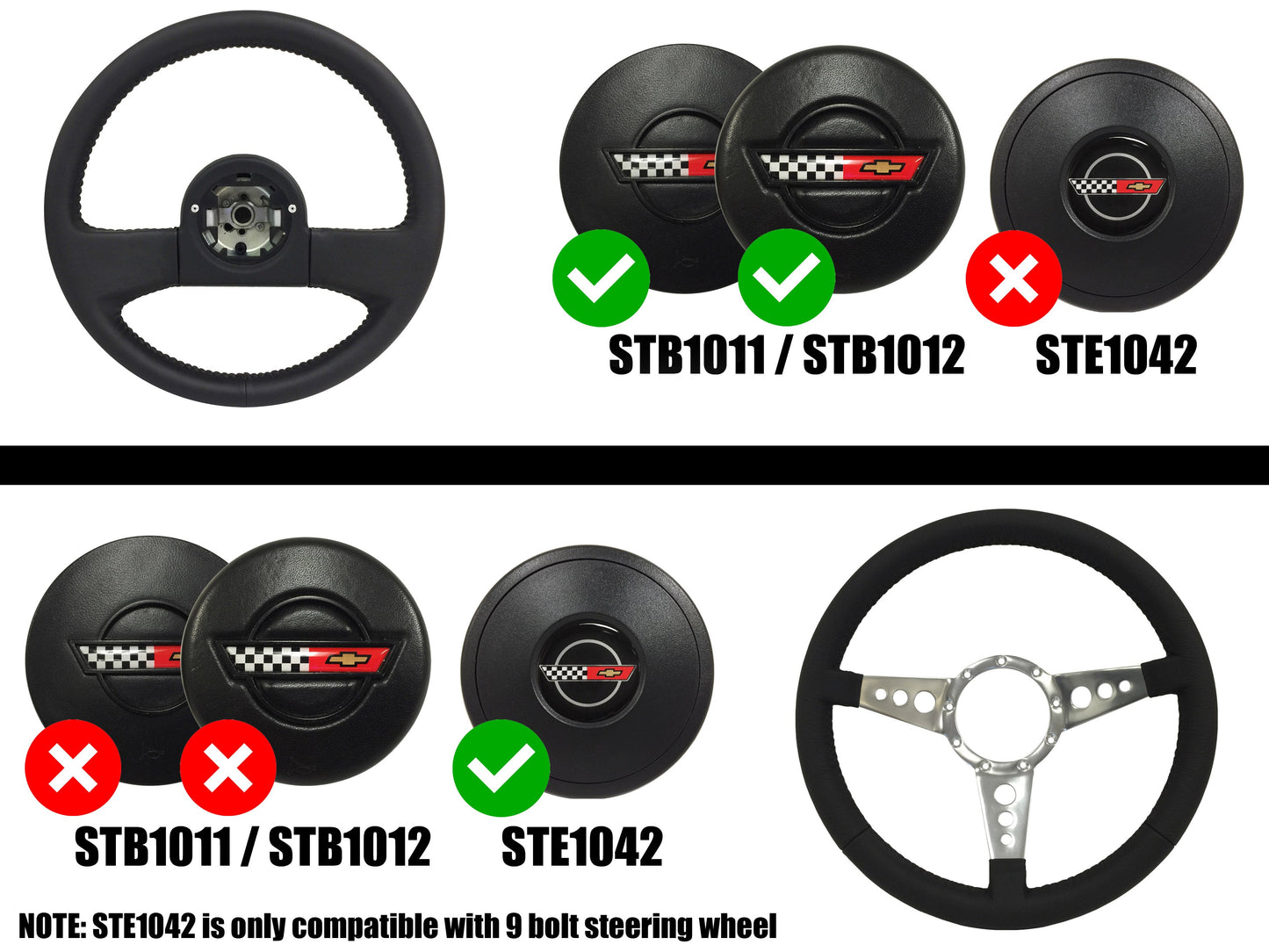 1986-1989 C4 Corvette Horn Button, STB1012 replaces OE# 17983747