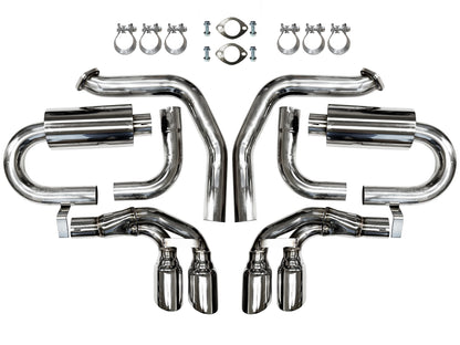 1997-2004 Chevy Corvette C5 Axle Back Exhaust System Stainless Steel Quad Tips