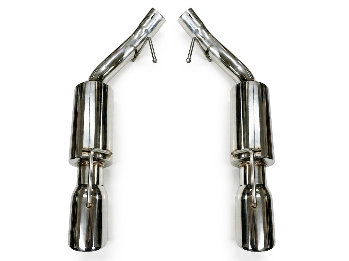 2005-2010 Ford Mustang GT Axle Back Exhaust System Stainless Steel Tips