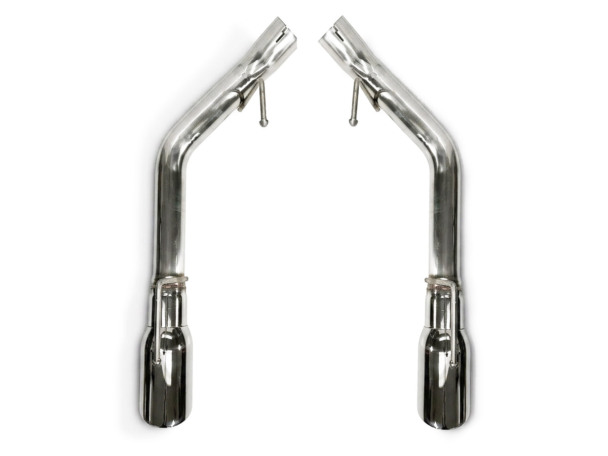 2005-2010 Ford Mustang GT Axle Back Exhaust System Stainless Steel Tips (Track Series)