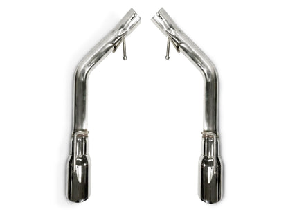 2005-2010 Ford Mustang GT Axle Back Exhaust System Stainless Steel Tips (Track Series)