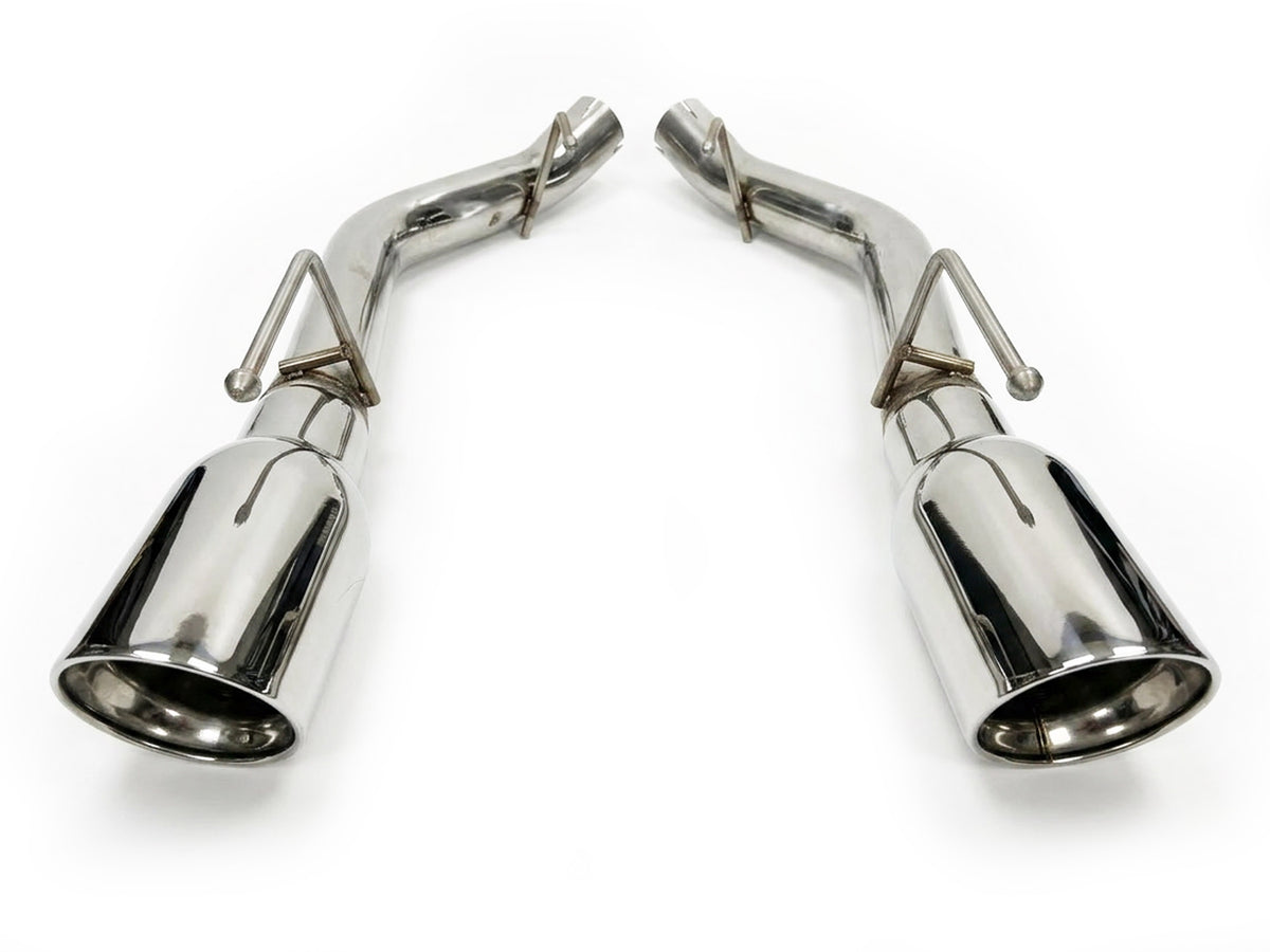 2005-2010 Ford Mustang GT Axle Back Exhaust System Stainless Steel Tips (Track Series)