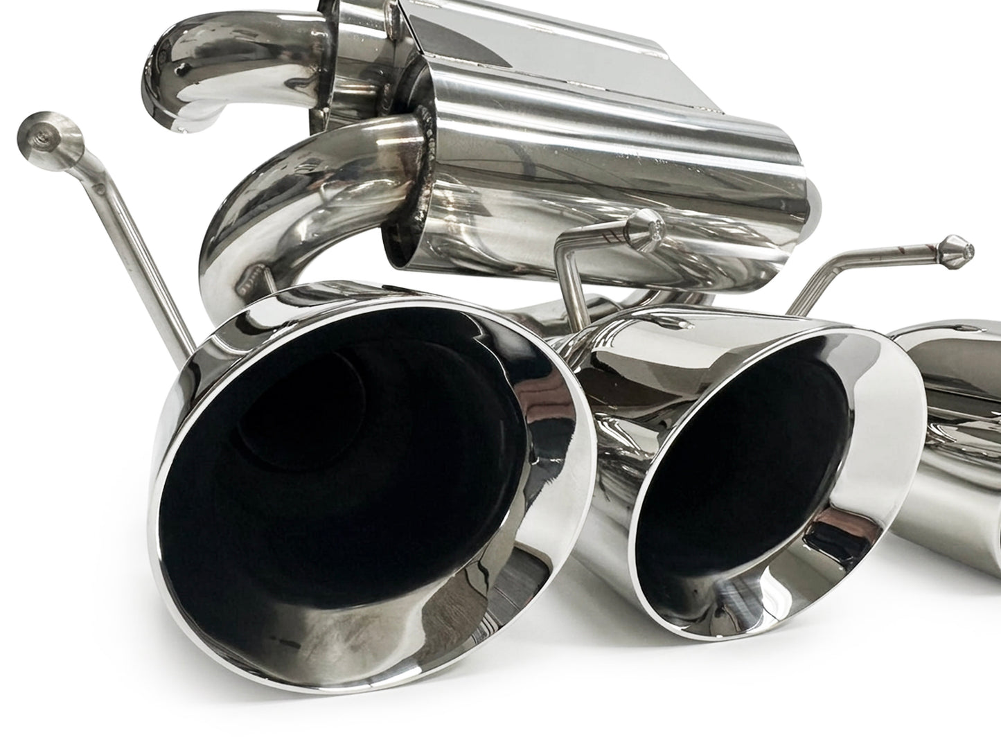 2005-2008 Chevy Corvette C6 Axle Back Exhaust System Stainless Steel Quad Tips