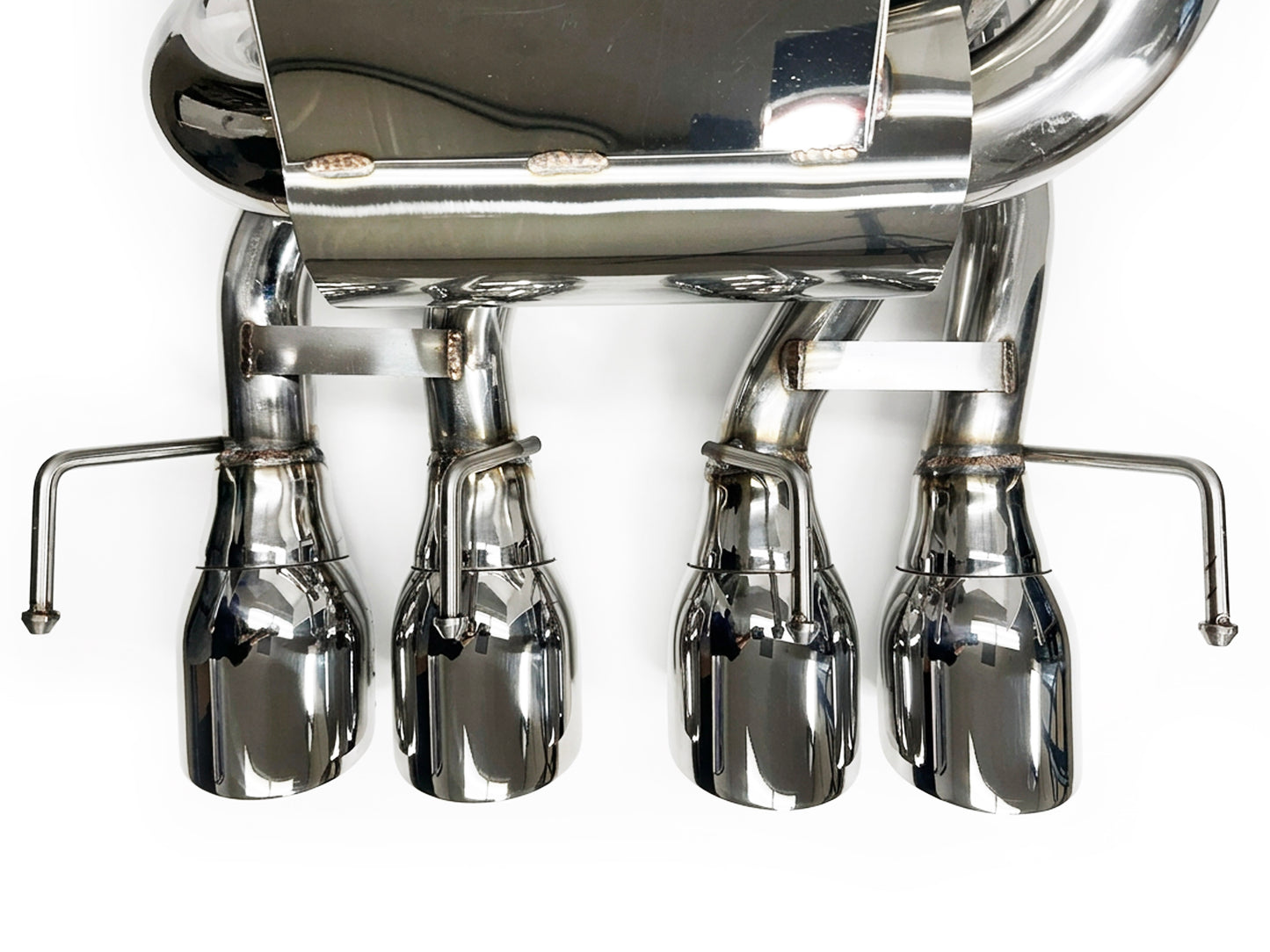 2005-2008 Chevy Corvette C6 Axle Back Exhaust System Stainless Steel Quad Tips
