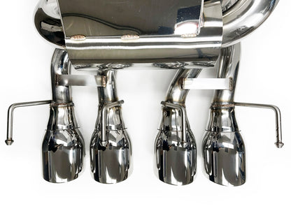 2005-2008 Chevy Corvette C6 Axle Back Exhaust System Stainless Steel Quad Tips