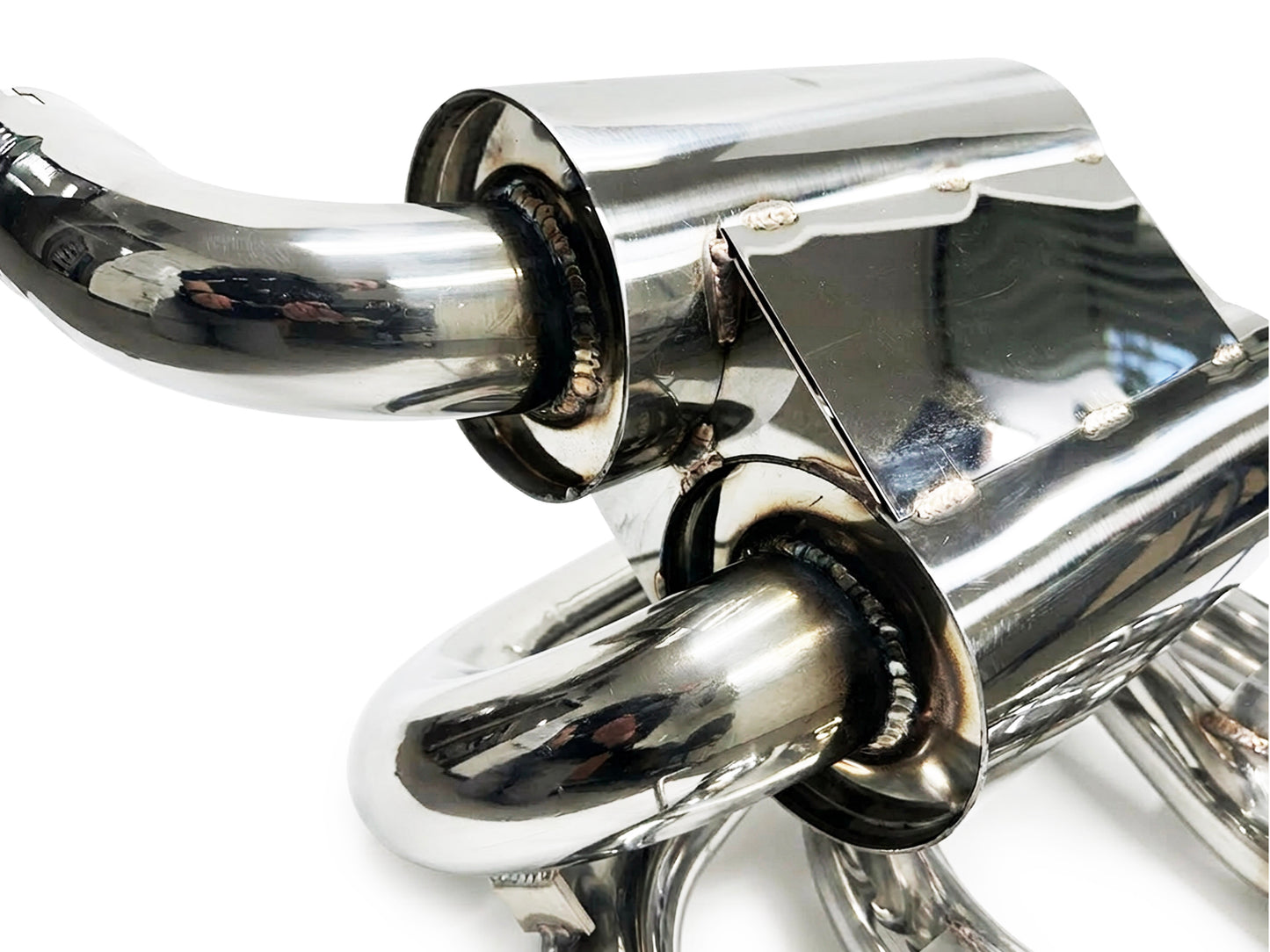 2005-2008 Chevy Corvette C6 Axle Back Exhaust System Stainless Steel Quad Tips