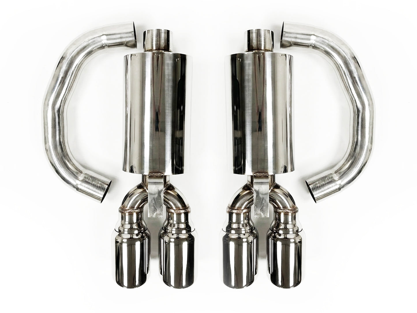 1984-1985 Chevy Corvette C4 Axle Back Exhaust System Stainless Steel Quad Tips