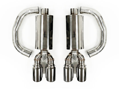 1984-1985 Chevy Corvette C4 Axle Back Exhaust System Stainless Steel Quad Tips