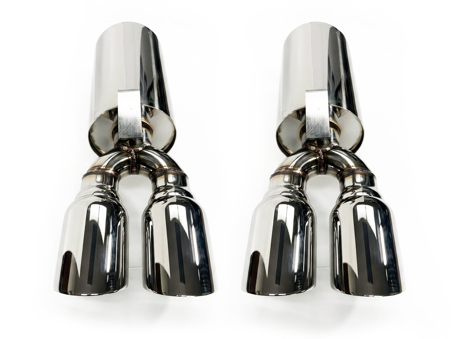 1984-1985 Chevy Corvette C4 Axle Back Exhaust System Stainless Steel Quad Tips