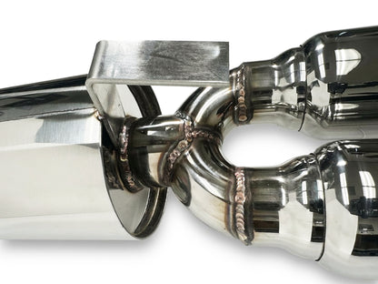 1984-1985 Chevy Corvette C4 Axle Back Exhaust System Stainless Steel Quad Tips