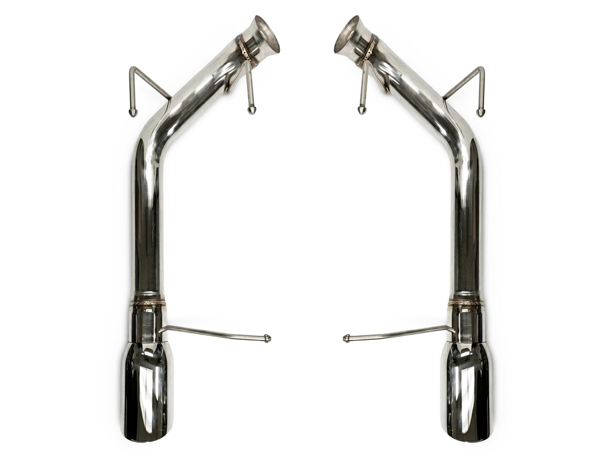 2011-14 Ford Mustang GT/Boss 302 5.0 Axle Back Exhaust System Stainless Steel Tips (Track Series)