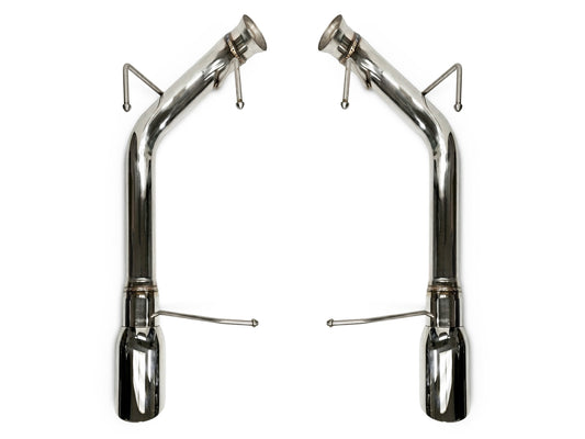 2011-14 Ford Mustang GT/Boss 302 5.0 Axle Back Exhaust System Stainless Steel Tips (Track Series)