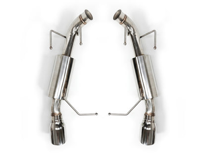 2011-2014 Ford Mustang V6 3.7L Axle Back Exhaust System Stainless Steel Tips
