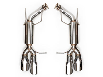 2013-2014 Ford Mustang GT-500 Axle Back Exhaust System Stainless Steel Quad Tips