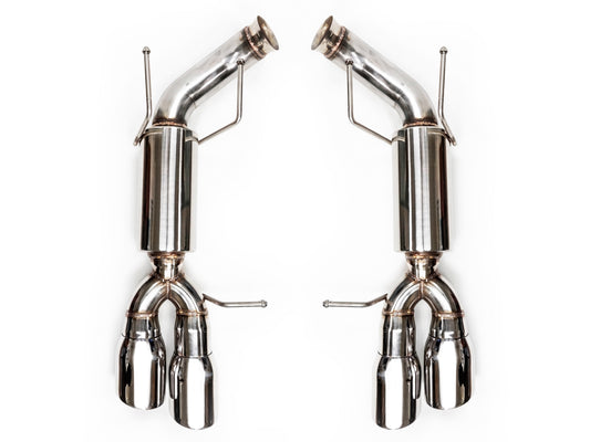 2013-2014 Ford Mustang GT-500 Axle Back Exhaust System Stainless Steel Quad Tips