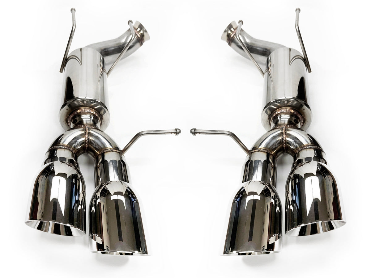 2013-2014 Ford Mustang GT-500 Axle Back Exhaust System Stainless Steel Quad Tips