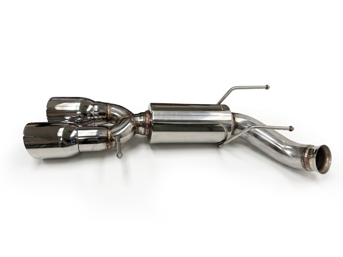 2013-2014 Ford Mustang GT-500 Axle Back Exhaust System Stainless Steel Quad Tips