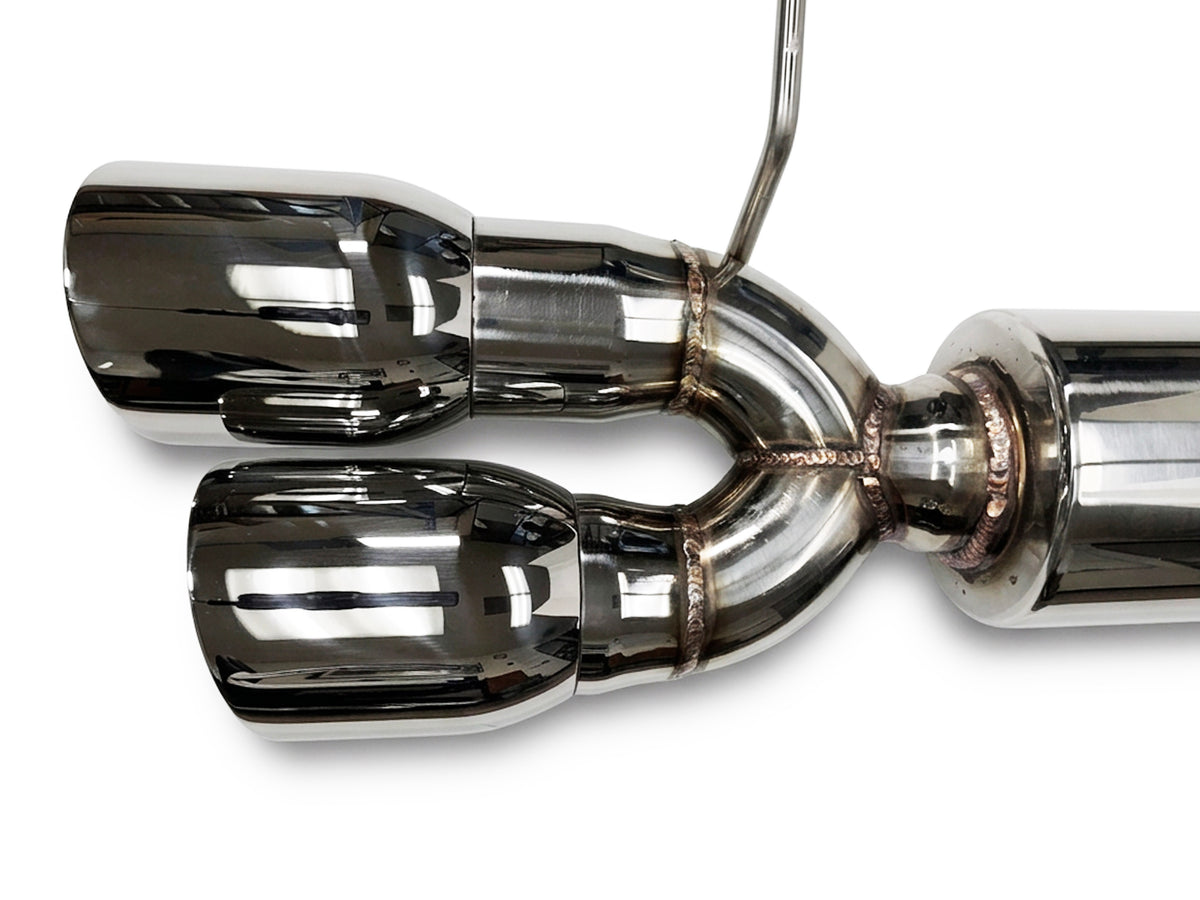 2013-2014 Ford Mustang GT-500 Axle Back Exhaust System Stainless Steel Quad Tips