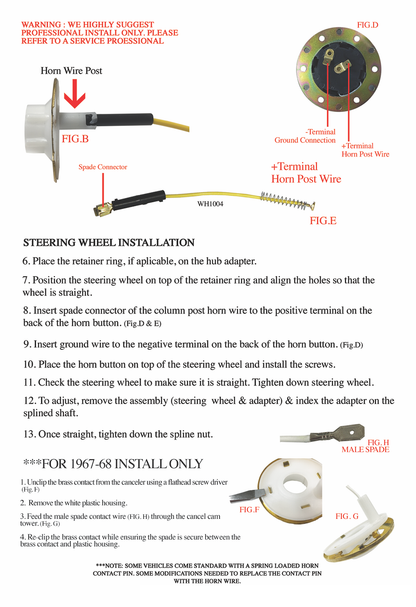 GM S6 Steering Wheel Instructions