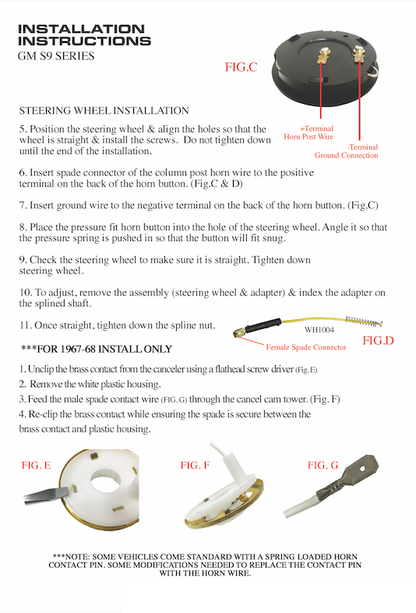 GM S9 Steering Wheel Instructions