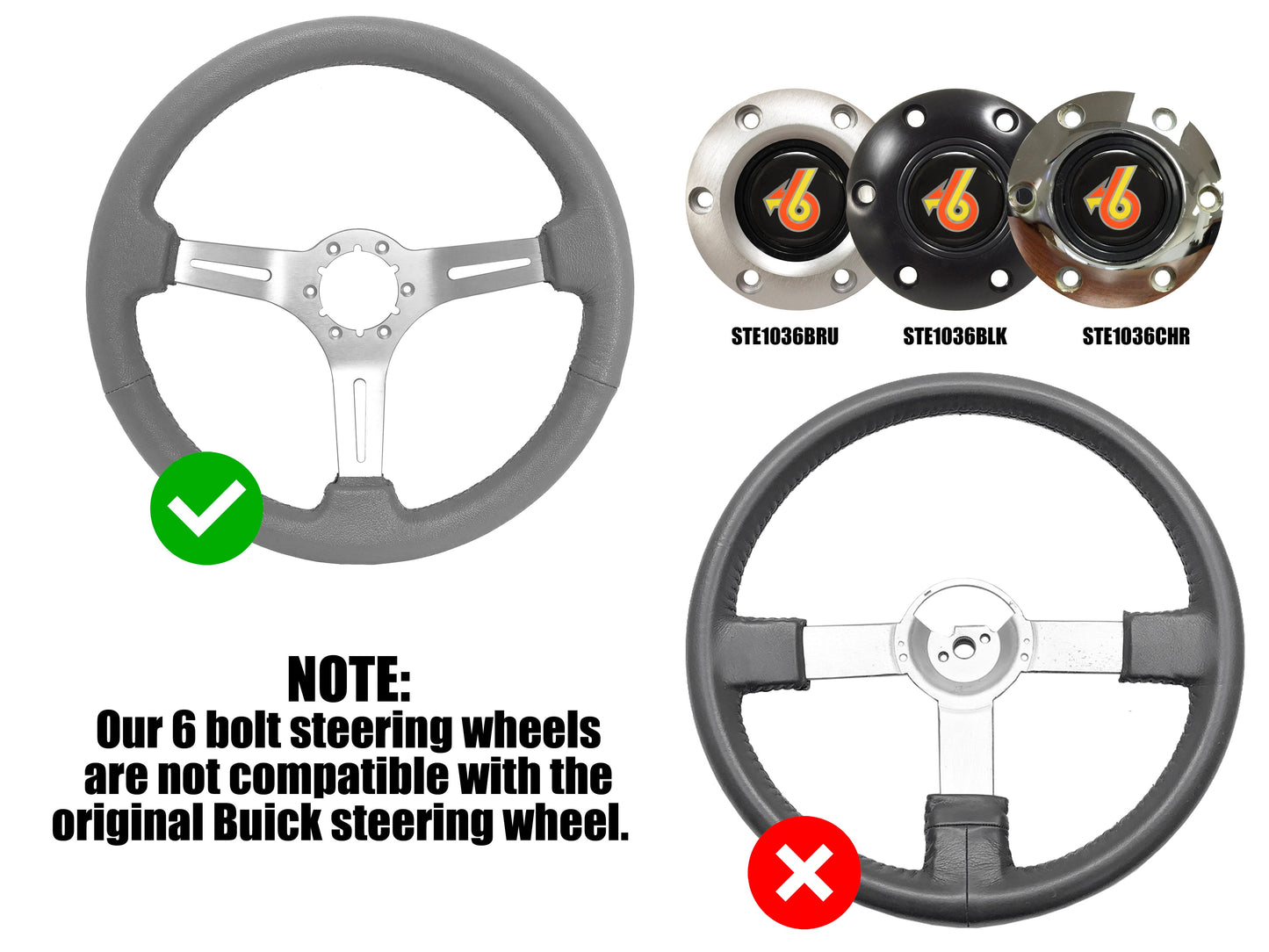 VSW S6 Etched Series Chrome Horn Button with Grand National Emblem