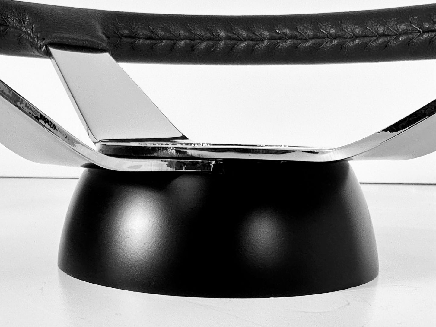 VSW 14" Red Leather Steering Wheel, 6 Bolt Chrome Step Spoke ST3040RED